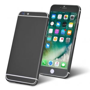 Couverture Avant Et Arri&egrave;re Du Corps Complet Autocollant Pvc Pr&eacute;cis Pour Iphone 6 / 6s Noir - Neuf
