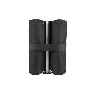 Sac De Lestage Pour Pieds De Tente Pliante - Tissu Oxford R&eacute;sistant, Fermeture &Eacute;clair, Capacit&eacute; De 25 Kg, Noir - Neuf