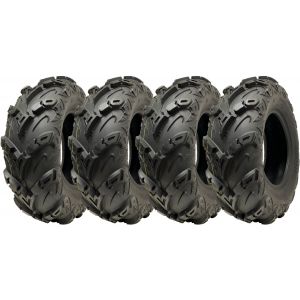24x8.00-12 ATV Quad Tyre OBOR Mudsling WU05 Tubeless Road Legal 217kg (Set of 4) - Neuf