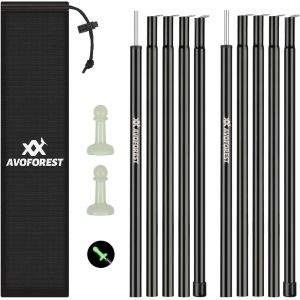 Yemaesre-Bâches De Tente Réglables Pour Bâche, Accessoires De Camping De 189 Cm, Piquets De Tente Plus Épais Avec Un Diamètre De 16 Mm Pour Auvent De Randonnée - Neuf