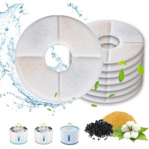 8 Pièces Filtre De Fontaine Filtre De Remplacement Pour Système De Filtration Triple Fontaine Pour Animaux De Compagnie Pour 1.6-2.5l Fontaine Automatique Pour Chats - Neuf