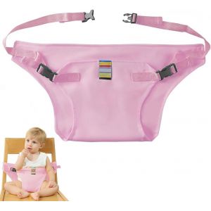 Harnais De Voyage Pour Chaise Haute Portable Pour Tout-Petits Et Bébés, Accessoires Essentiels Pour Chaise Haute De Voyage Curité Bebe Réglable Sangle Chaise,Harnais Respirant(Noir) - Neuf