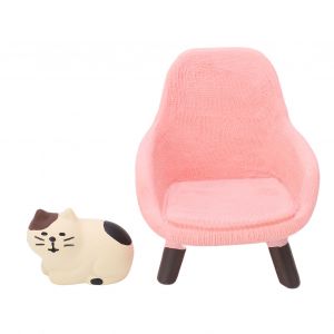 Statue miniature de chat rose en resine anti-age, statue mignonne et miniature pour decoration de paysage miniature - Neuf