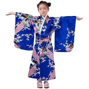 Robe Kimono Traditionnelle Japonaise Pour Fille - Neuf