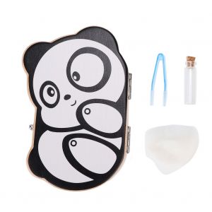 Boite De Collecte Des Premieres Dents De Bebe En Forme De Panda, Boite De Rangement Pour Dents De Lait Et Dents De Lait - Neuf