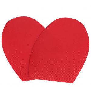 1 Paire De Semelles De Reparation De Chaussures En Caoutchouc, Talons En Caoutchouc Resistants A L'usure, Semelles Exterieures Antiderapantes (Rouge) - Neuf
