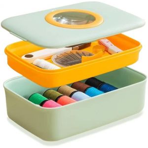 Kit De Couture De 25 Pièces,Kit De Couture,Fournitures De Couture,Kit De Couture De Voyage,Boîte De Couture Portable - Neuf