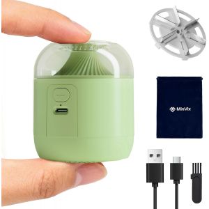 JGD-Mini &eacute;pilateur de peluches rechargeable - Rasoir portable pour v&ecirc;tements, pulls, manteaux, tissus d'ameublement, vert menthe - Neuf