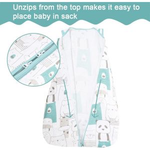 Gigoteuse B&eacute;b&eacute; En Coton, Gigoteuse D'&eacute;t&eacute; Pour Fille Et Gar&ccedil;on, Sans Manches, Longueur 65-90 Cm, Pour B&eacute;b&eacute; De 0 &Agrave; 18 Mois (M, Panda) - Neuf