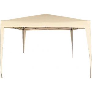 Mevronisshop-Tonnelle Pliante 300x300x240 Cm Cr&egrave;me, Structure L&eacute;g&egrave;re En M&eacute;tal Avec Toit En Polyester Imperm&eacute;able, Montage Rapide Sans Outils, Id&eacute;al Pour Jardin Et Terrasse (62188) - Neuf