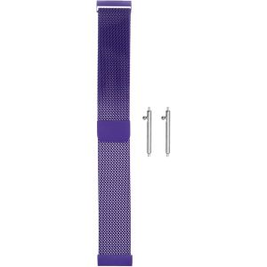 Kal-Bracelet De Montre En Maille En Acier Inoxydable 20 Mm À Dégagement Rapide Avec Fermoir Magnétique Pour Hommes Et Femmes, Violet - Neuf