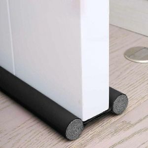 1pcs Seuil De Porte À Double Isolation,Excluseur De Courant D'air D'arrêt À Froid,Protection De Seuil De Porte À Double Isolation Contre Les Courants D'air Anti-Bruit (1pcs,Noir) - Neuf