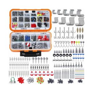 Kit De Pêche Topfort 343 Pièces - Ensemble Complet Avec Hameçons, Poids Et Accessoires Pour Tous Les Pêcheurs - Boîte De Rangement Durable Et Organisée - Neuf