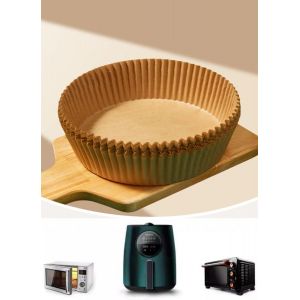 Sulfuris&eacute; Pour Air Fryer,200 Pi&egrave;ces 16cm Rund Papier Cuisson Paper Liner,Jetable Antiadh&eacute;sive Sans Huile Papier Parchemin Accessoires Pour 4.5-6l Friteuse. - Neuf