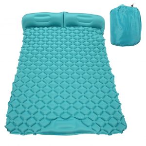 Matelas De Couchage Double Pour Camping, Matelas Gonflable Ultraleger Et Impermeable Avec Pompe Integree Pour Randonnee - Neuf