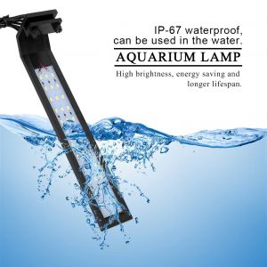 HJLIAN Lampe LED etanche IP67 pour aquarium de 30 cm, intensite variable, clip, prise AU, 110-240 V - Neuf