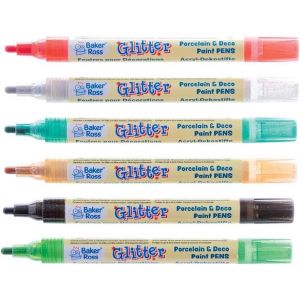 Fe797 Peinture Enfant Avec Paillette Pour Porcelaine - Lot De 6, Peinture Enfant, Scrapbooking Enfant, Loisirs Creatifs Enfant[Z4361] - Neuf