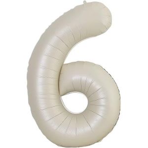 40pouces Ballon Chiffre Anniversaire 6 Lait Blanc,0123456789,10-19,20-25,30,40,50,60,70,80,90 Ballon Numero 6 an Deco Birthday,Balloon 6 Ballon Party Deco Soutenir l'hélium - Neuf