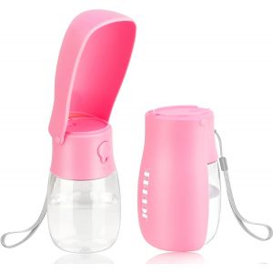 Kalanka-300ml Bouteille D'eau Pour Chien Chat, Distributeur D'eau Portable Gourde Avec Bouton Lock Et Filtre À Charbon Actif Convient Pour Le Camping Le Randonnée - Neuf