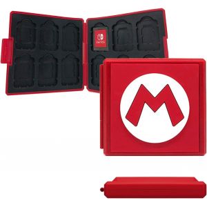 Bo&icirc;tier de Rangement pour Cartes Switch-&Eacute;tui Silicone &Eacute;tanche avec 12 Emplacements Jeux + 12 Slots TF,Fermeture S&eacute;curis&eacute;e,Compact et L&eacute;ger,Organisateur de Voyage pour Accessoires de Jeu (12A) - Neuf