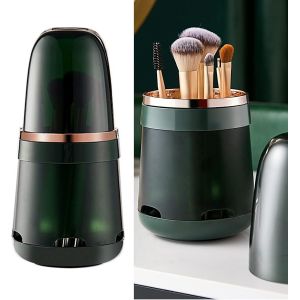 Pinceaux De Maquillage Organisateur Avec Couvercle Antipoussière Cosmétiques Boîte De Rangement Amovible Brosse De Nettoyage De La Grille De Séchage Pour Les Brosses, Eye-Liner Et Plus - Neuf