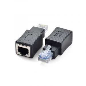 Cat5E/Cat6 Ethernet Rj45 Adaptateur,Pack de 2 Rj45/8P8C Mâle-Femelle De 90 Degrés Angle Droit Ethernet de l'Adaptateur de Support de Cat6/Cat5E (Carte Ethernet) - Neuf