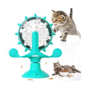 Jouet Distributeur De Nourriture Interactif Pour Chats En Forme De Moulin À Vent - Un Divertissement Engageant, Durable Et Sans Pile Pour Jouer À L'intérieur - Neuf