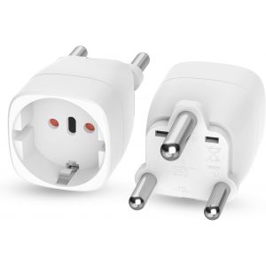 Jgd-2 Pi&egrave;ces Adaptateur De Voyage France/Europe Vers Afrique Du Sud 2 Broches Europe Vers 3 Broches Type M Pour Des Voyages En Afrique Du Sud, Namibie, Swaziland, Mozambique Et Plus Type M - Neuf