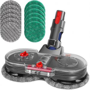 NouvelHorizonstore-T&ecirc;te de Vadrouille Electrique pour Dyson V11 V10 V8 V7 V15 Aspirateur, avec R&eacute;servoir d'eau et 12 Tampons de Balai - Neuf