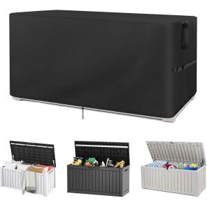 Ulteronixshop-Housse De Protection Imperm&eacute;able 500d Oxford Pour Coffre De Jardin, Bo&icirc;te De Rangement, Protection Uv, 125 X 64 X 60 Cm - Neuf