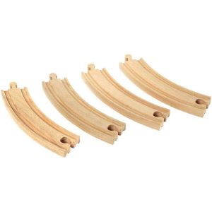 ERYI-World - 33342 - Grands Rails Courbes 170 Mm - Accessoire Pour Circuit De Train En Bois - Jouet Pour Garçons Et Filles À Partir De 3 Ans - Neuf