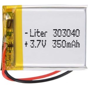 Batterie 303040 LiPo 3.7V 350mAh 1.295Wh 1S 5C Liter Energy Battery pour l'électronique Rechargeable Téléphone Portable Smartwatch GPS-Ne Convient Pas à la Radiocommande 42x30x3mm (350mAh|303040) - Neuf