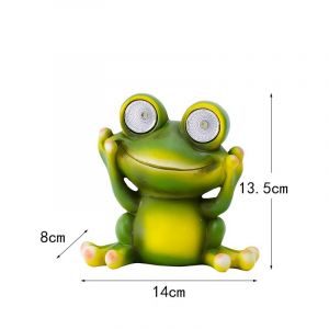 1pc ornement de grenouille lumineux solaire de jardin extérieur, jardin - Neuf