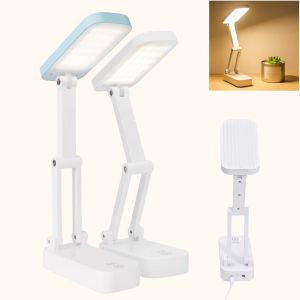 Kalanka-Lot De 2 Lampes De Bureau Led Pliables Sans Fil Avec Batterie De 3000 Mah - Lampe De Lecture Tactile &Agrave; Intensit&eacute; Variable Avec 3 Modes D'&eacute;clairage - Rechargeable Par Usb - Pour Chambre &Agrave; - Neuf