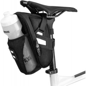 Sacoche De Selle Velo Vtt Etanche Réfléchissant Noir 1.5l Accessoir Velo Route Avec Porte-Bouteille Et Trou De Feu Arrière,Type B - Neuf