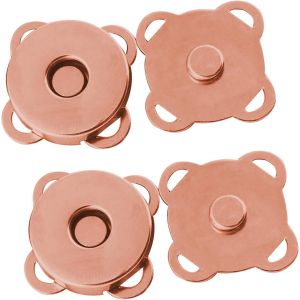 SJZG-Boutons-Pression Magn&eacute;tiques En M&eacute;tal - Accessoire De Couture Pour Bricolage, V&ecirc;tements, Travaux Manuels, Sacs &Agrave; Main, Manteaux En Cuir, Sacs &Agrave; Main (14 Mm, Or Rose, 20 Pi&egrave;ces) - Neuf