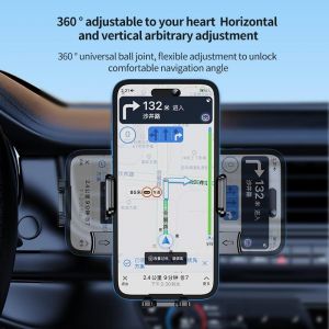 TIANYI-Support T&eacute;l&eacute;phone Voiture,Porte Telephone Voiture Ventilation[Clip Am&eacute;lior&eacute;&Rotation 360&deg;& Un Bouton de Lib&eacute;ration] Compatible avec Smartphone/GPS 4,0''-7,0 - Neuf