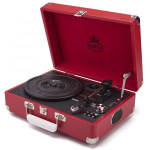 GPO - Platine Vinyles Attach&eacute; Case Pillarbox Red - Neuf