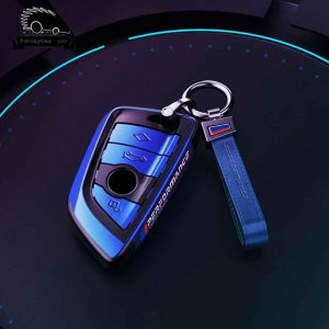 Étui pour clé de voiture,housse pour Bmw F20 G20 G30 X1 X3 X4 X5 G05 X6 X7 G11 F15 F16 G01 G02 F48,support d'accessoires,coque porte-clés - Type blue leather BK - Neuf