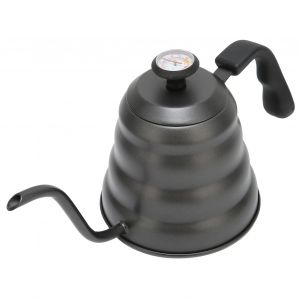 HJLIAN Cafetiere domestique en acier inoxydable noir, bouilloire a bec long et fin avec thermometre, 750 ml - Neuf