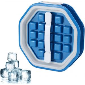 Bac À Glaçons En Silicone, Moule À Glaçons Avec Couvercle, 38 Compartiments, Bac À Glaçons Empilable En Silicone, Pour Cocktails, Whisky, Boissons, Jus, Sans Bpa - Neuf
