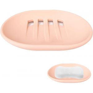 Porte-Savon avec Trou de Drainage,Porte-Savon,Boite Savon Antidérapant et Portable,Gardez Le Savon Sec et Propre,Couleur Rose - Neuf