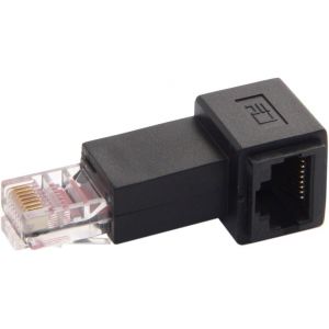 KALANKA-Extension de réseau Ethernet LAN CAT6 Cat5e mâle vers femelle 8P8C FTP STP UTP Adaptateur 90 degrés (angle gauche) - Neuf