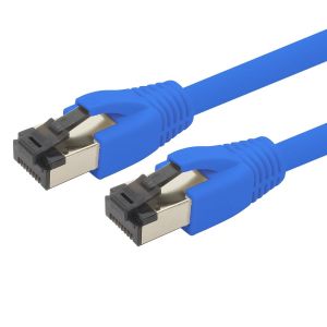 C&acirc;ble r&eacute;seau Cat 8 de 1,5 m C&acirc;ble CAT8 bleu-1 pi&egrave;ce Cat.8 Lan 2000 MHz 40 Gbit s 40GBase-T Poe+ c&acirc;ble patch C&acirc;ble Ethernet LSZH-1 x 1,5 m&egrave;tre bleu - Neuf
