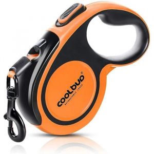 Laisse Chien Enrouleur Pour Gros Chien Jusqu'à 50kg, Ruban En Nylon Solide Extensible À 5m, Rétractable Avec Coutures Réfléchissante - Neuf