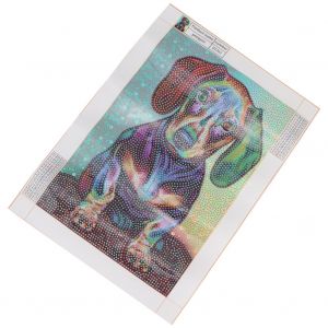 Hjlian Peinture Diamant Speciale A Faire Soi-Meme, Motif Chiot Colore, Point De Croix - Neuf