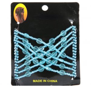 Peigne A Cheveux En Fil Metallique, Peigne A Cheveux En Forme De Goutte D'eau, Peigne Magique A Perles, Peigne De Coiffure Bleu - Neuf