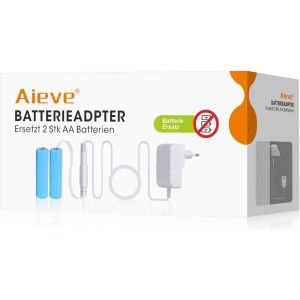 lbgwp60-Bloc D'Alimentation Adaptateur De Batterie De Rechange Pour 2 Piles Aa Pour Guirlandes Lumineuses, Bougies Led, Figurine Led, Pas Besoin De Changer Les Piles Permanentes (Blanc) - Neuf