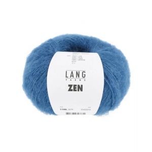 Pelote De Laine, Alpaga Et Soie À Tricoter Zen - 25gr - Lang Yarns. Color : 0079 Bleu - Neuf