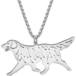 Kal-Collier Acier Inoxydable Avec Pendentif Forme De Chien Race Bijoux Fantaisie Animaux Cadeaux Pour Femmes Filles - Neuf